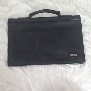 Slim and Sleek Black Leather Men's Briefcase